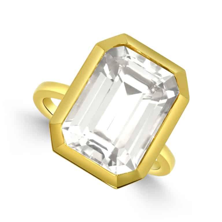 White Topaz Ring