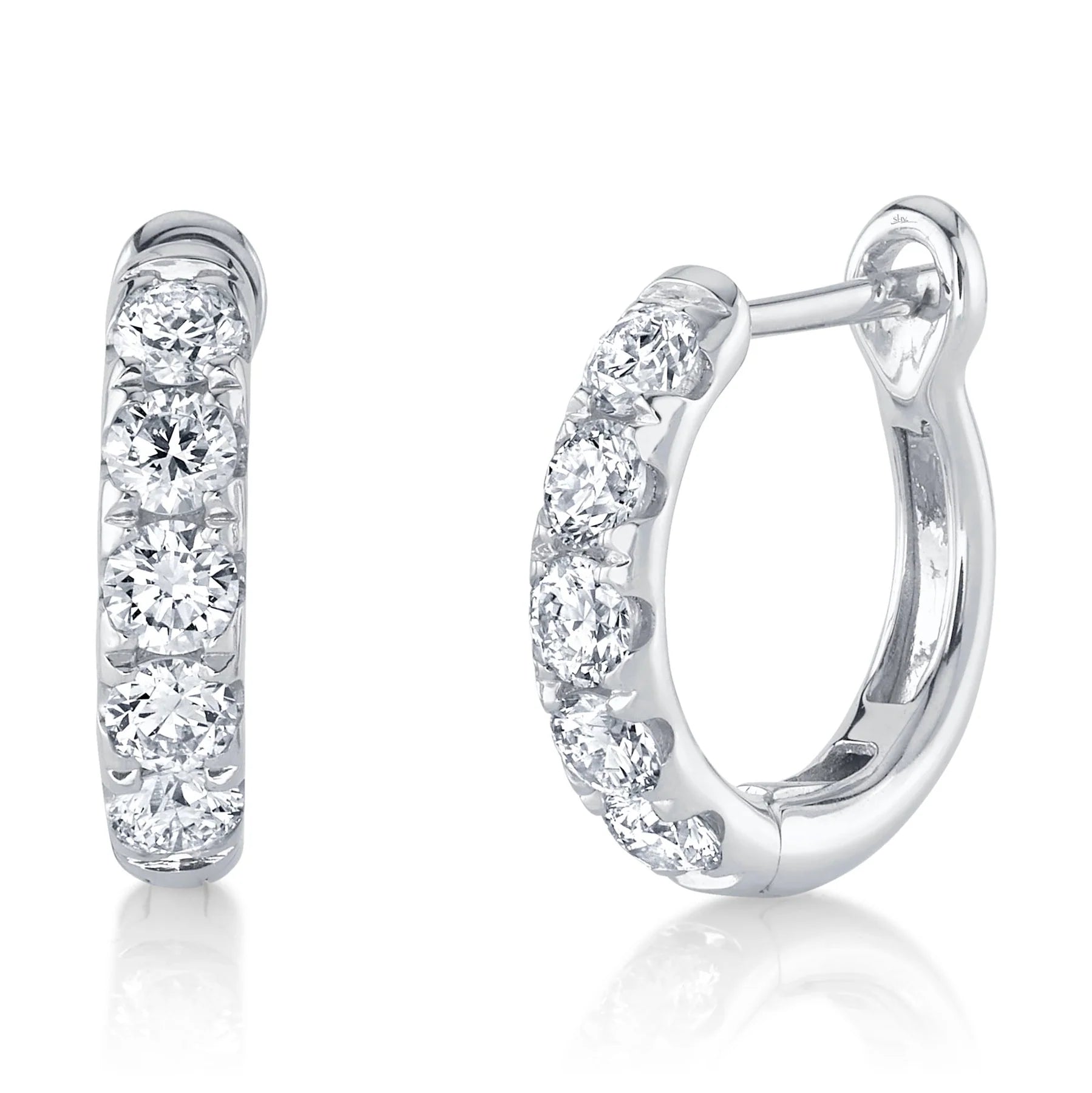Diamond Huggie Earrings
