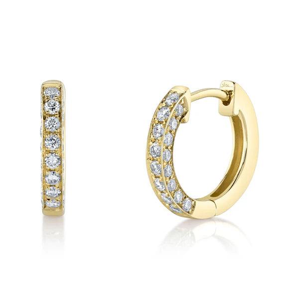 Diamond Huggie Earrings