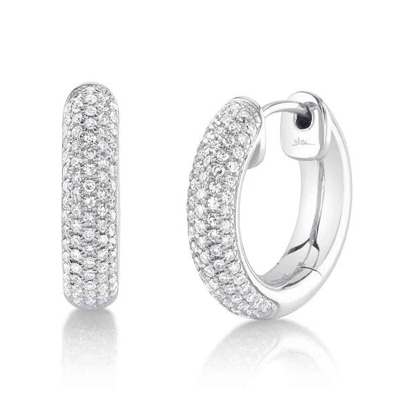 Diamond Pave Hoop Earrings