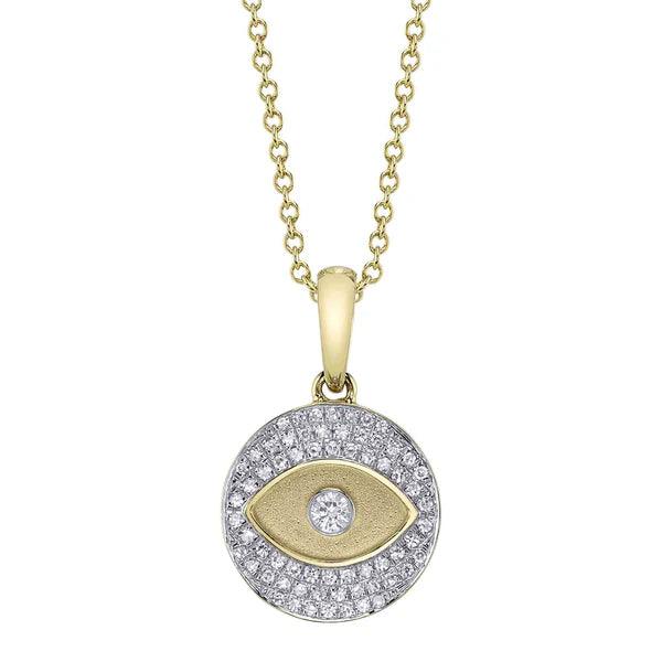 Diamond Pave Eye Necklace