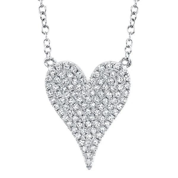 Diamond Pave Heart Necklace