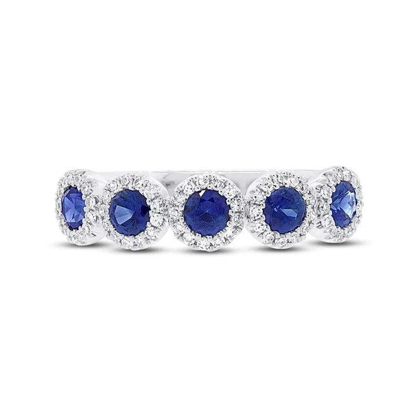 Diamond Blue Sapphire Band