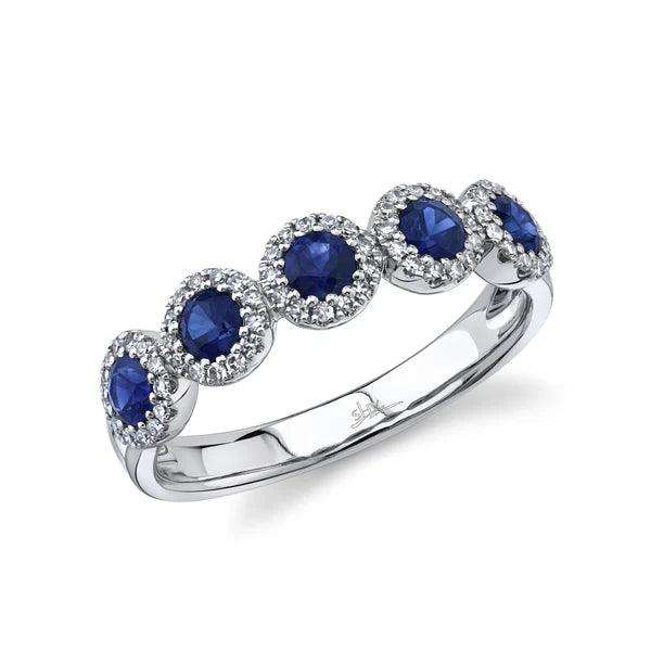 Diamond Blue Sapphire Band