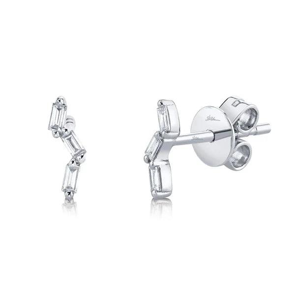 Diamond Baguette Stud Earrings