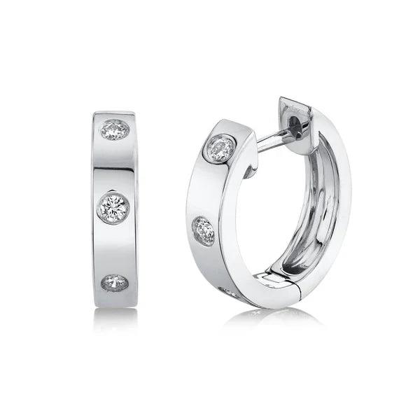 Diamond Studded Huggie Earrings