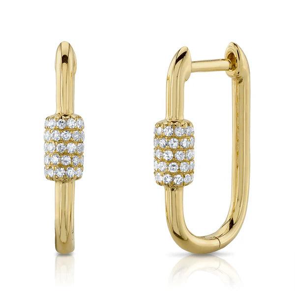 Diamond Huggie Earrings