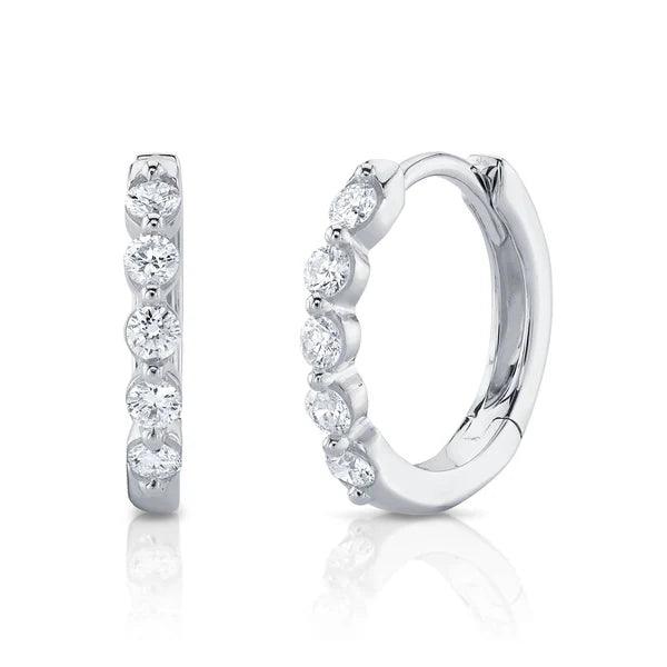 Diamond Huggie Earrings