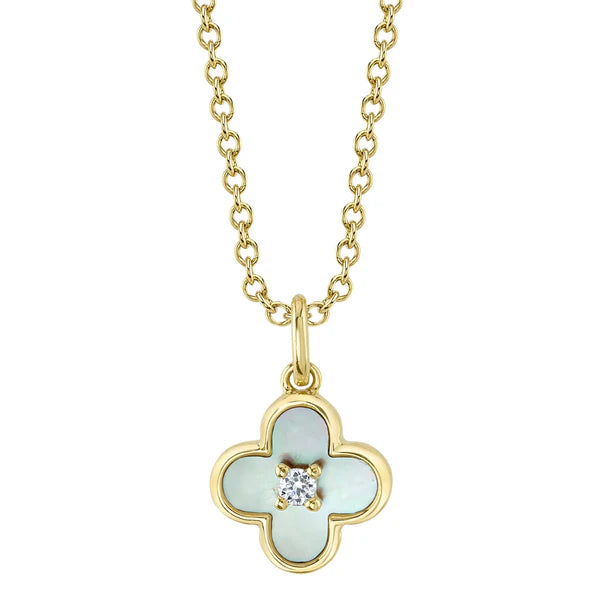 Mother of Pearl Clover Necklace