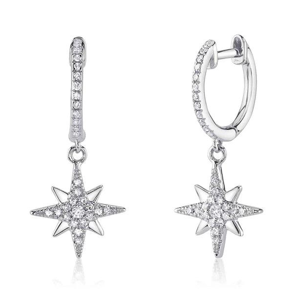 Diamond North Star Earrings