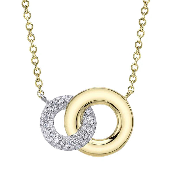 Diamond Pave Circle Necklace