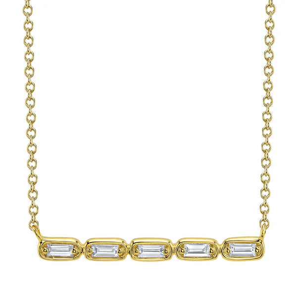 Diamond Baguette Necklace