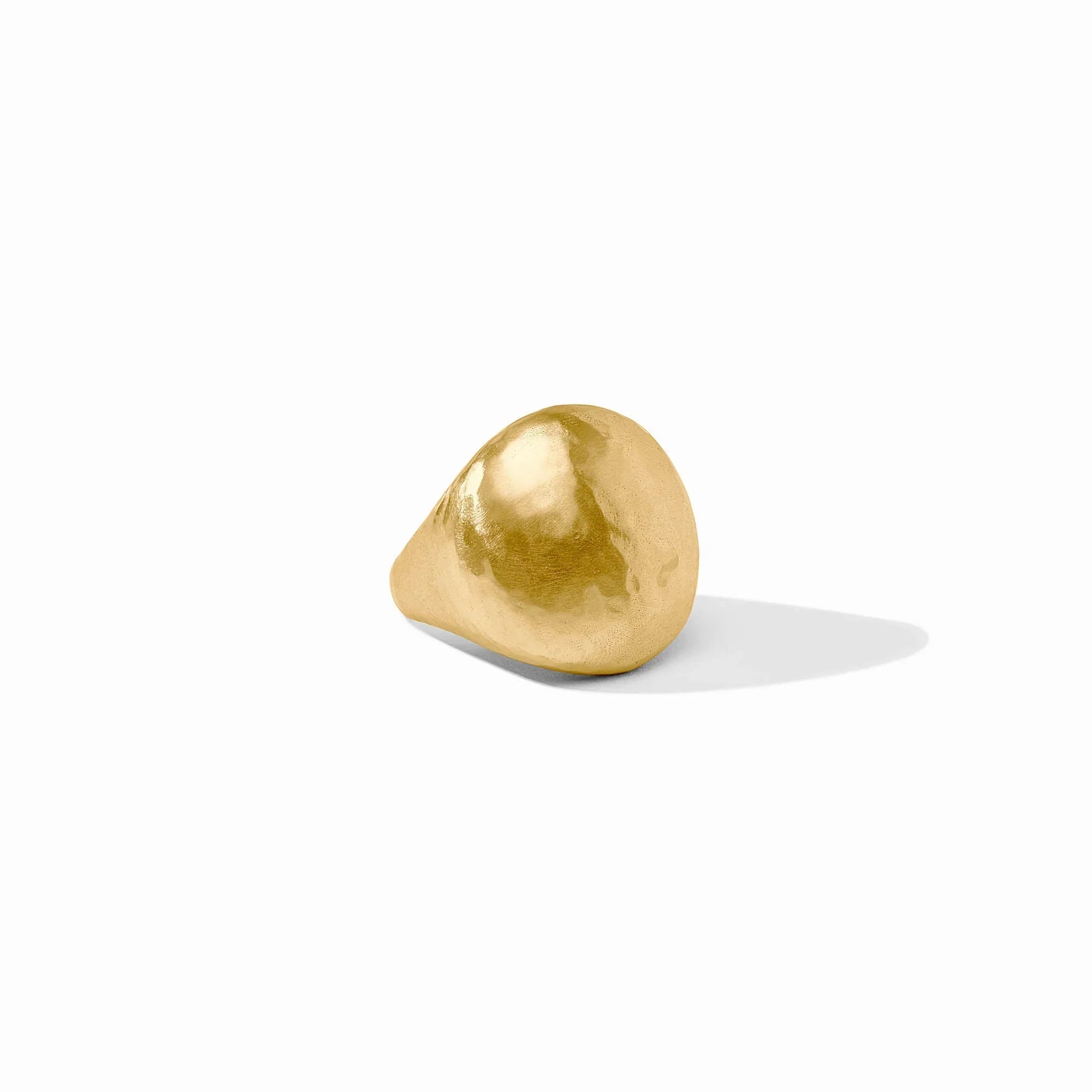 Gold ring on a white background