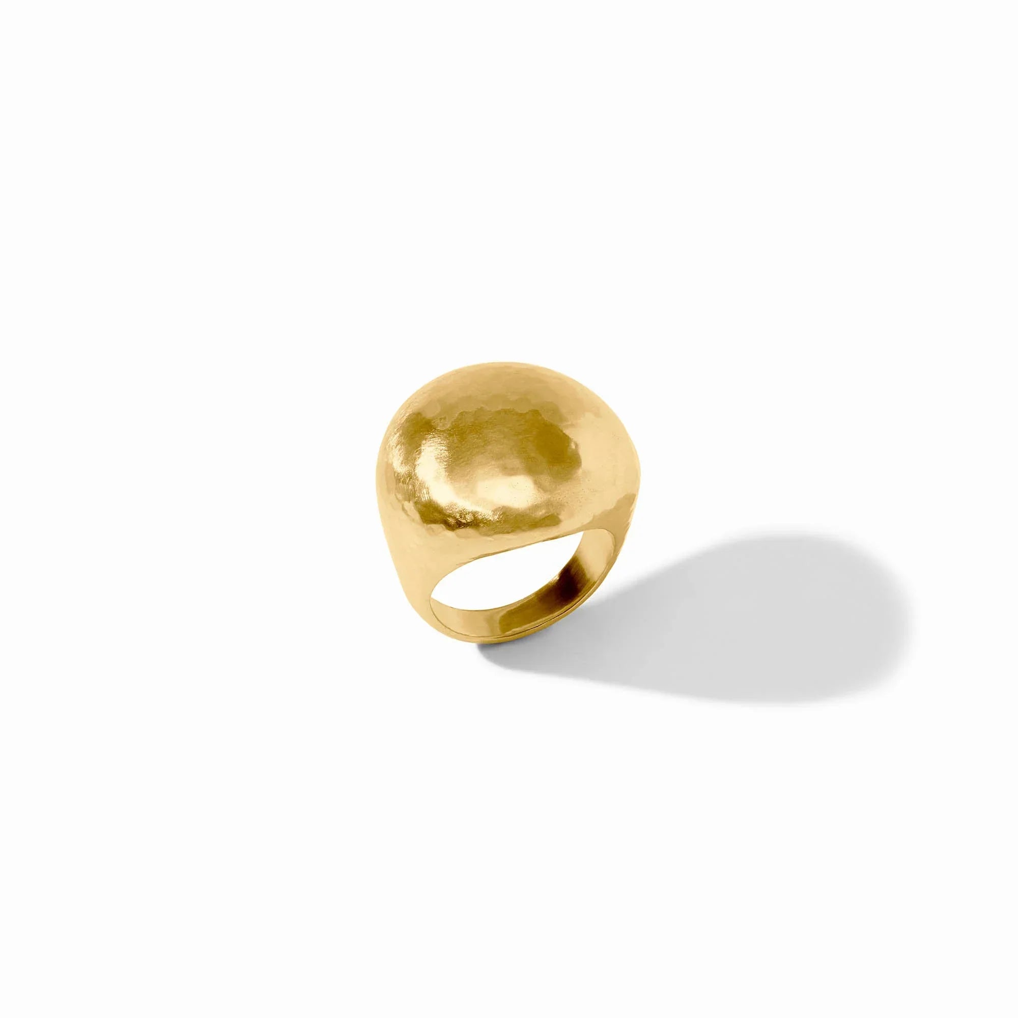 Gold ring on a white background