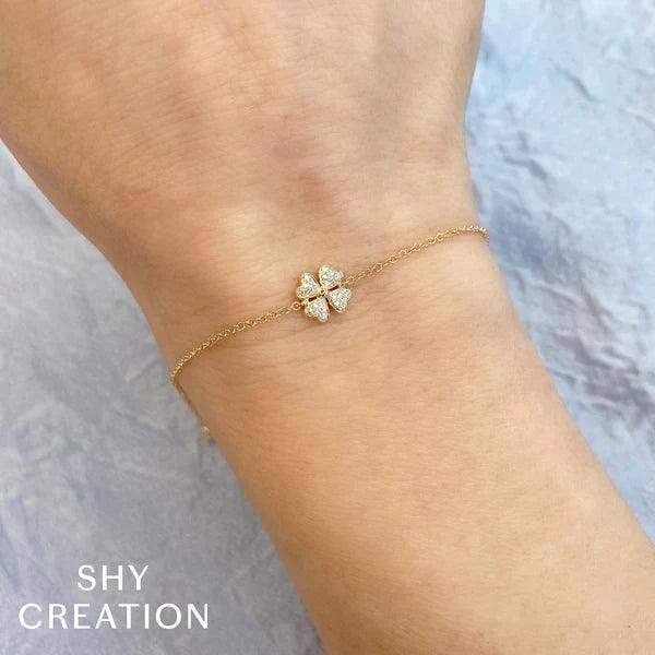 Diamond Clover Bracelet