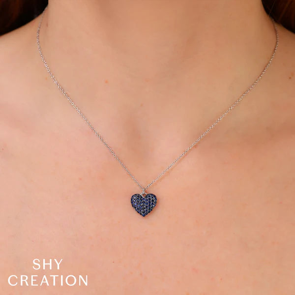 Sapphire Heart Necklace