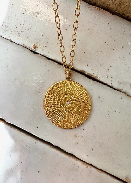 Sun Goddess Diamond Pendant