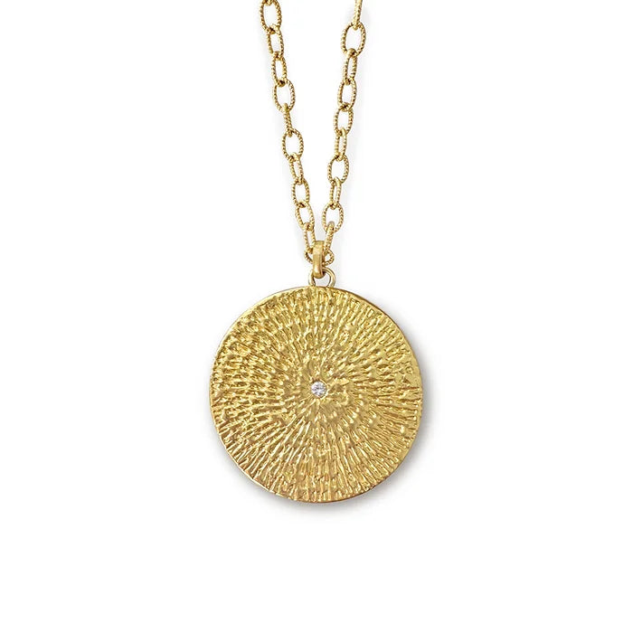 Sun Goddess Diamond Pendant