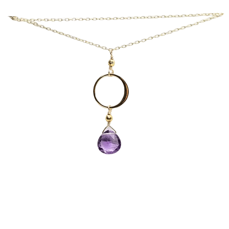 Amethyst Ring Necklace