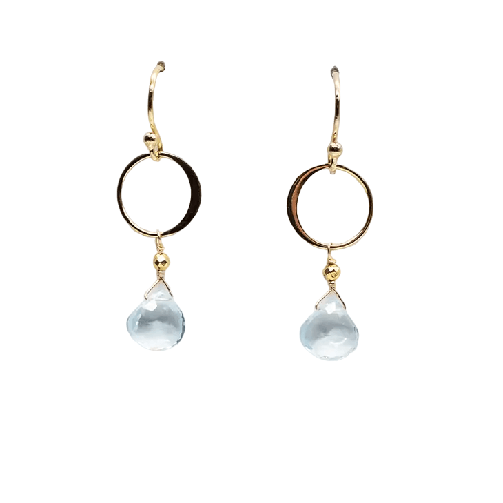 Aquamarine Ring Earrings