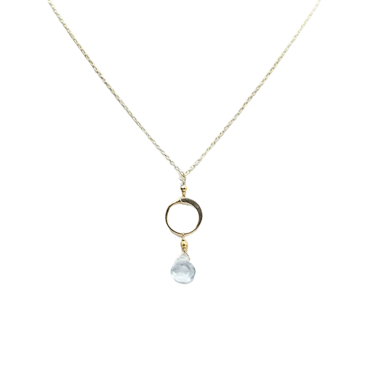 Aquamarine Ring Necklace
