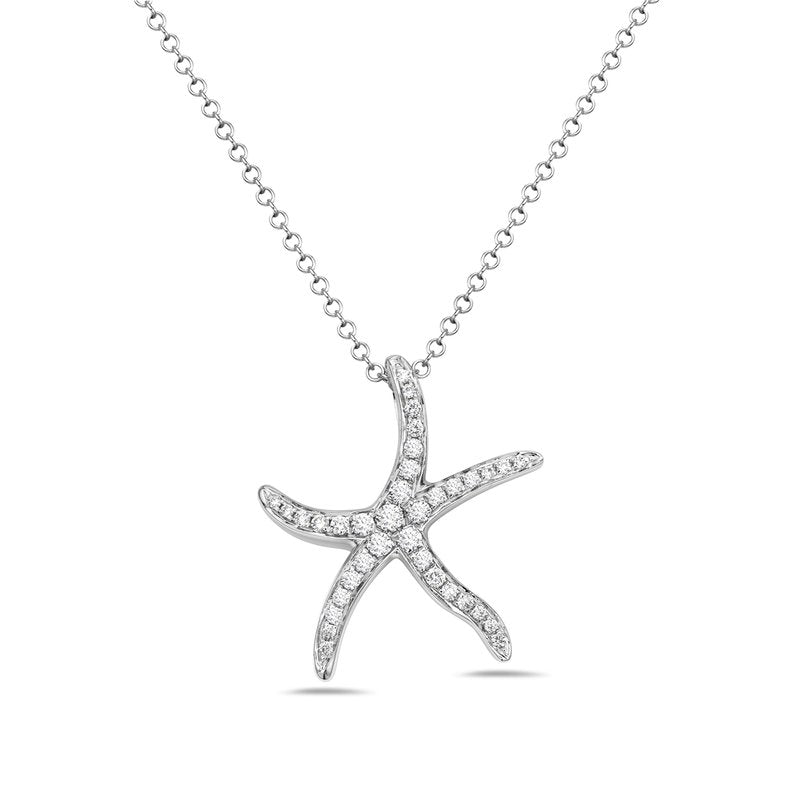 starfish necklace on a white background
