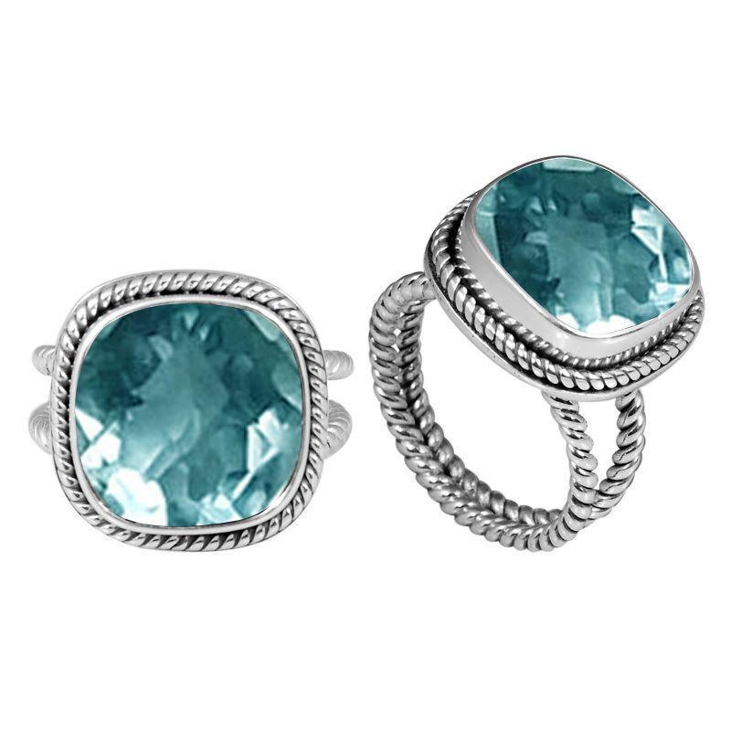 Blue Topaz & Sterling Silver Ring