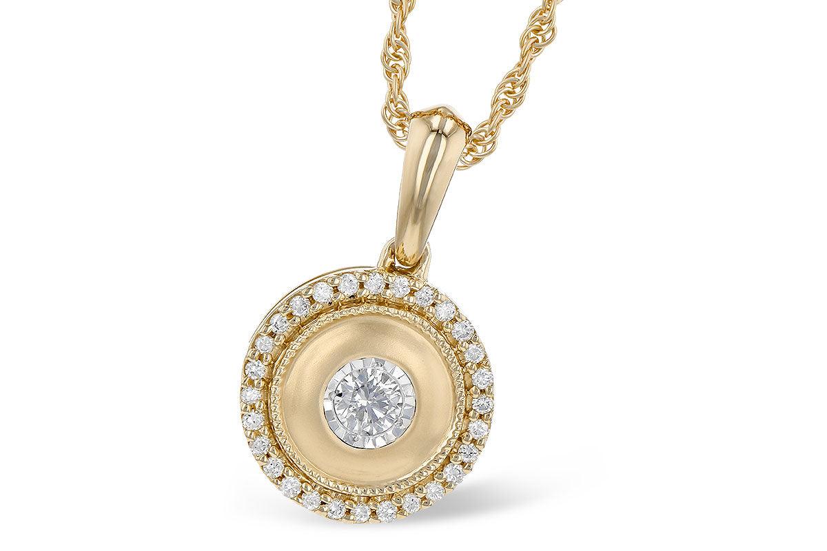 Brilliant Diamond & 14KT Gold Pendant Necklace