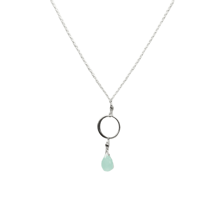 Chalcedony Ring Necklace