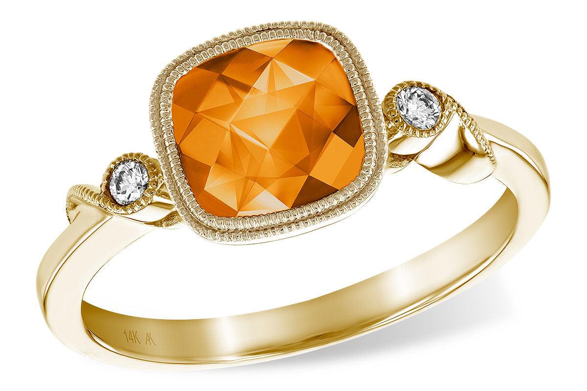 Citrine & Diamond Ring