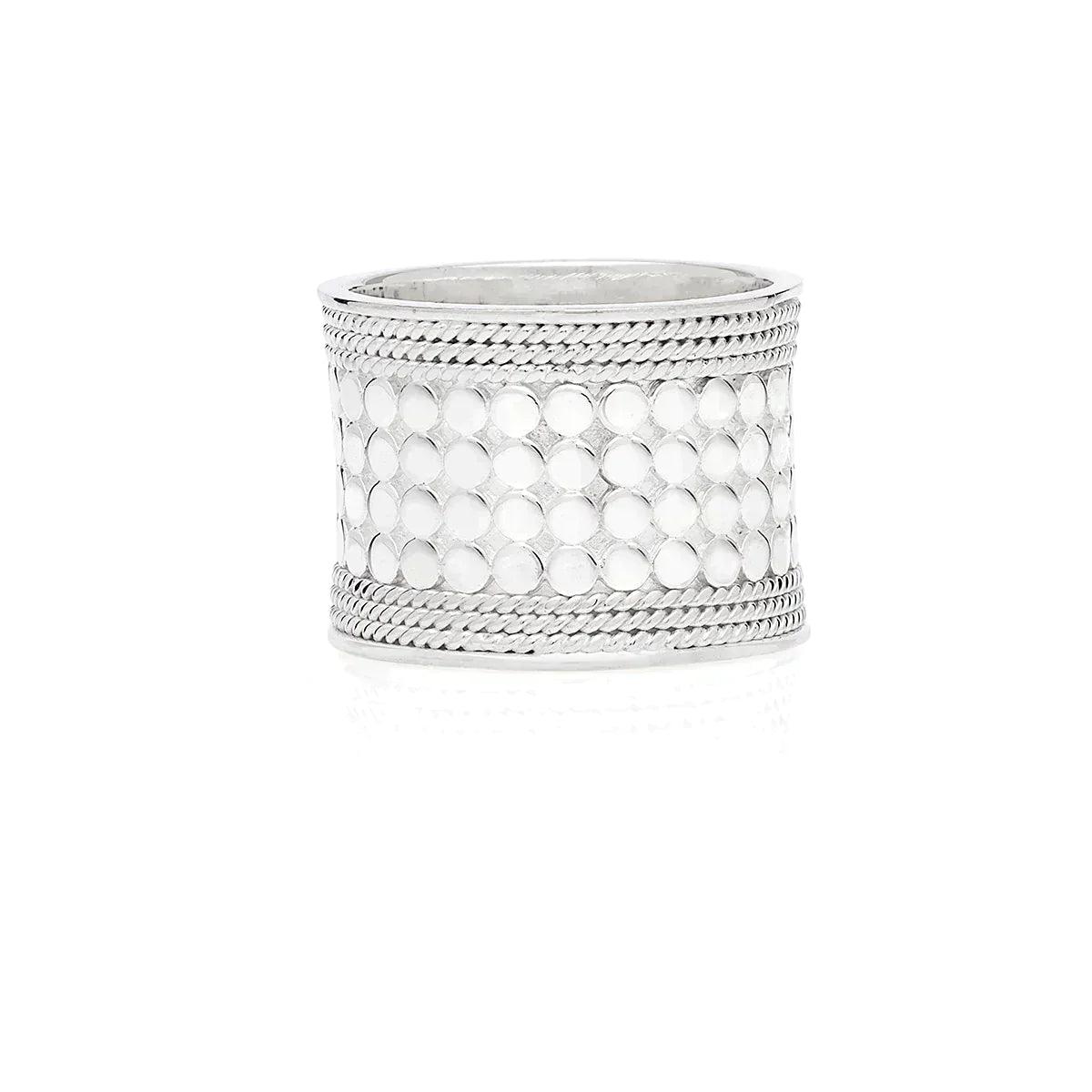 Classic Silver Beaded Band