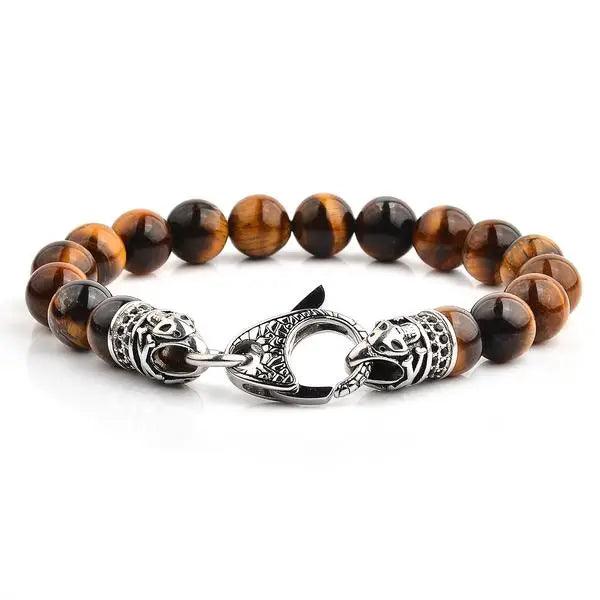 Crucible Mens Bracelet with Antiqued Stainless Steel Clasp