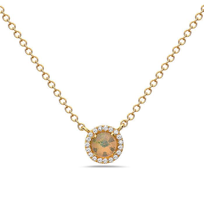Diamond and Opal Necklace