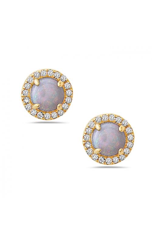 Diamond and Opal Stud Earrings