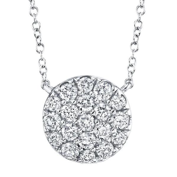 Diamond Circle Pave Necklace - Water Street Jewelers