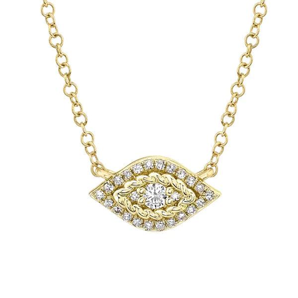 Diamond Evil Eye Necklace - Water Street Jewelers