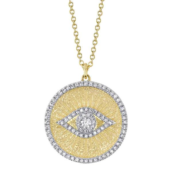 Diamond Eye Circle Necklace