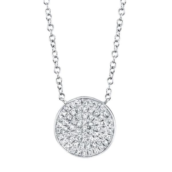 Diamond Pave Circle Necklace