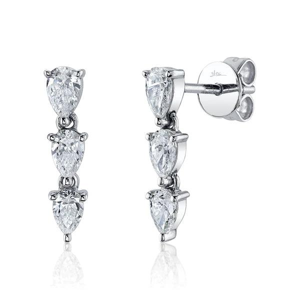 Diamond Pear Earrings