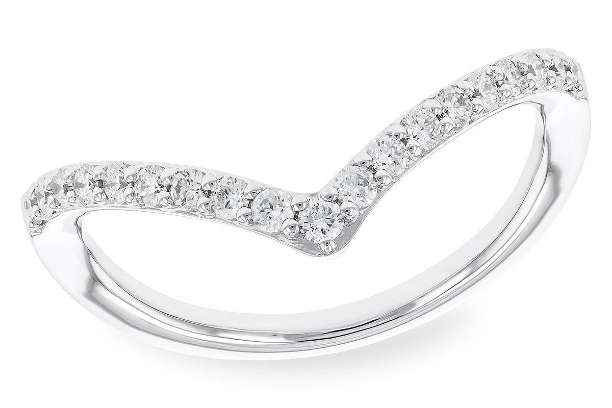 Diamond White Gold V Ring - Water Street Jewelers