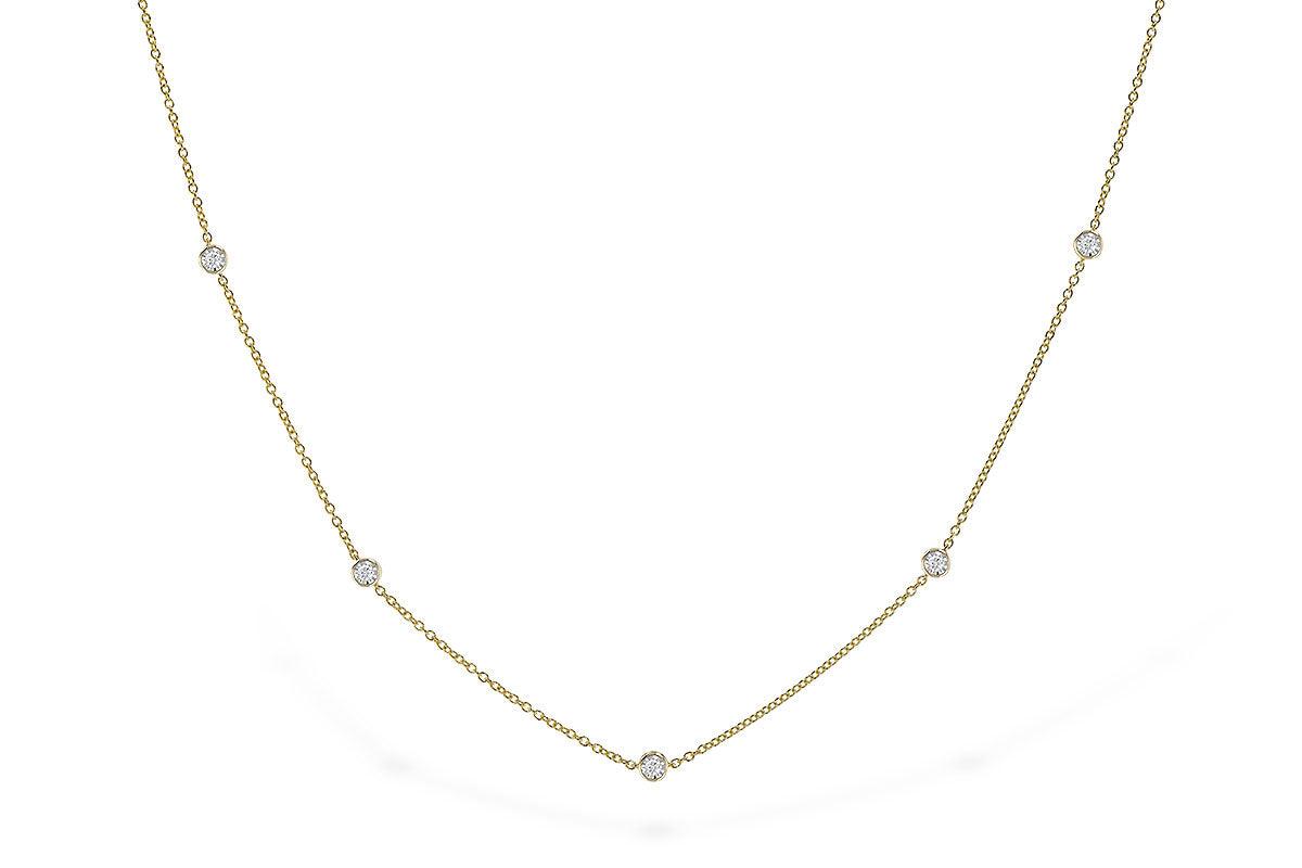 Diamond Yellow Gold 18" Chain Necklace - Water Street Jewelers