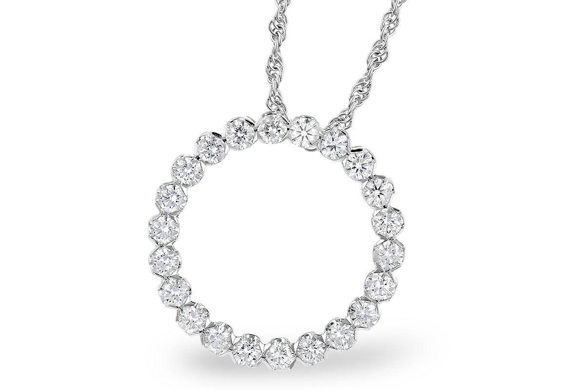 Open Circle Diamond Necklace