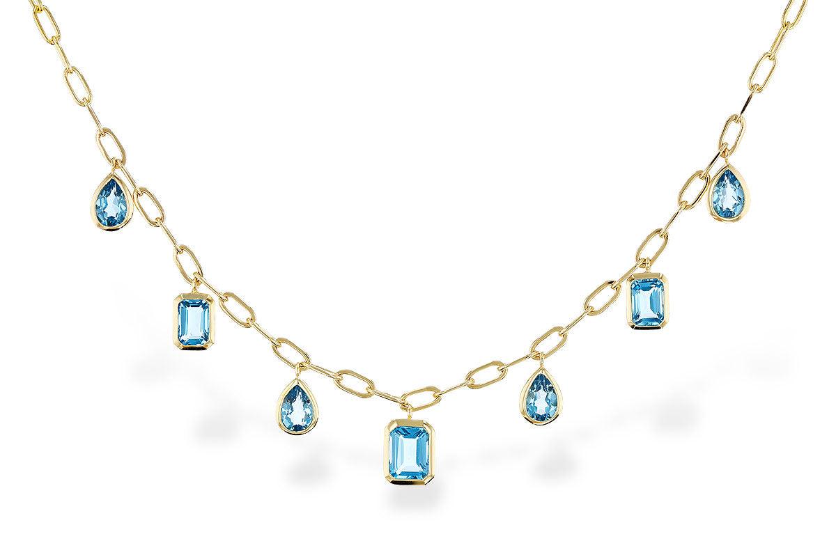 Blue Topaz Station Necklace