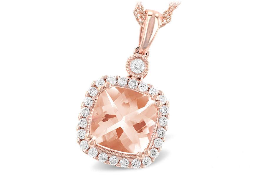 Morganite & Diamond Necklace