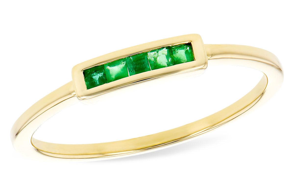 Emerald Yellow Gold Ring