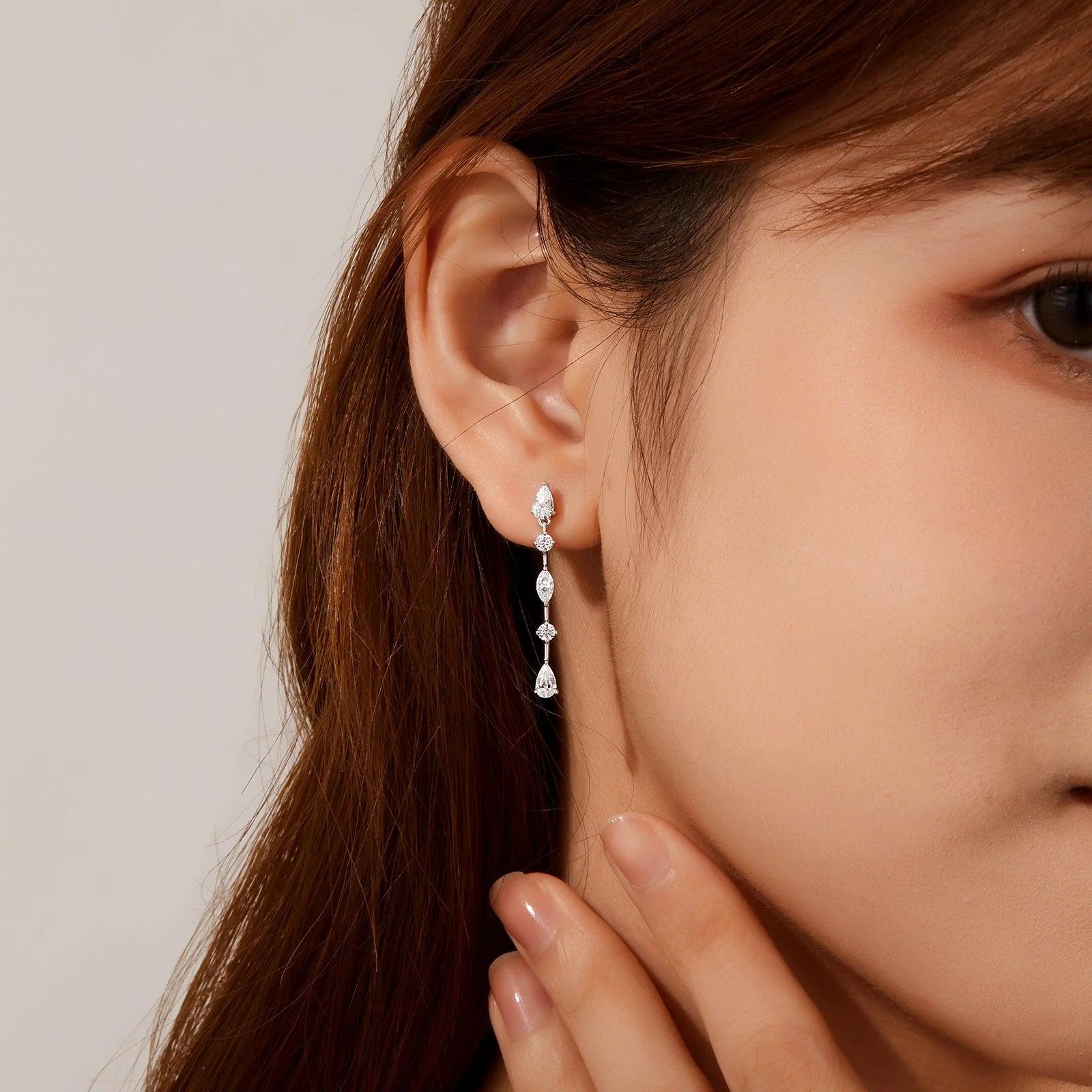 Exquisite Linear Drop Earrings