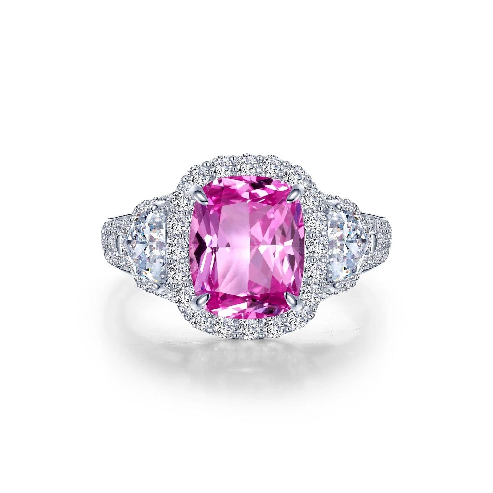 Fancy Lab-Grown Pink Sapphire Ring