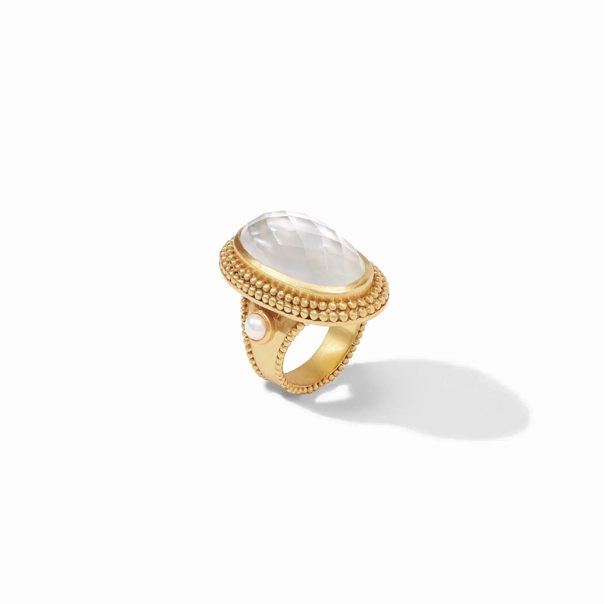 Flora Statement Ring- Clear Crystal