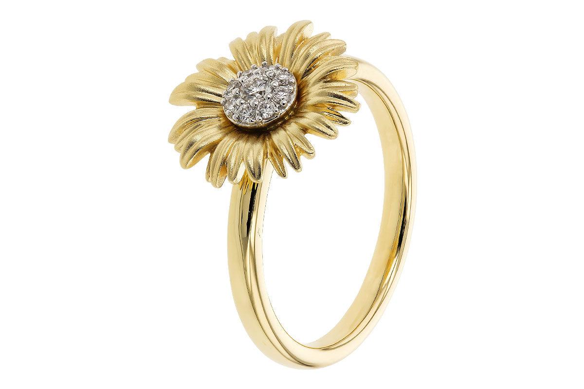 Flower Petal Diamond Ring