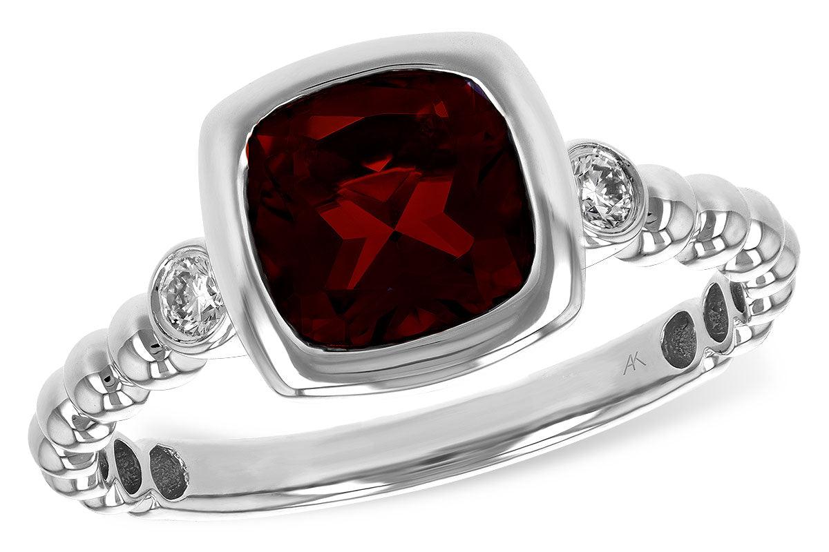 Garnet and Diamond  Ring